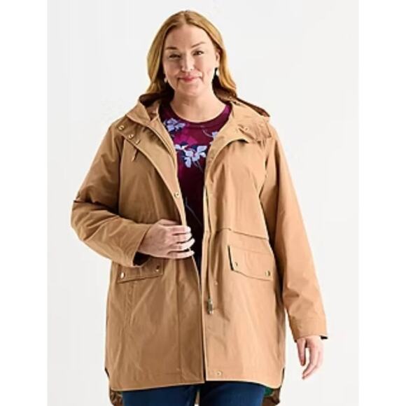 Liz Claiborne Jackets & Blazers - Liz Claiborne Womens Midweight Anorak in French Caramel, Sz XXL--NWT